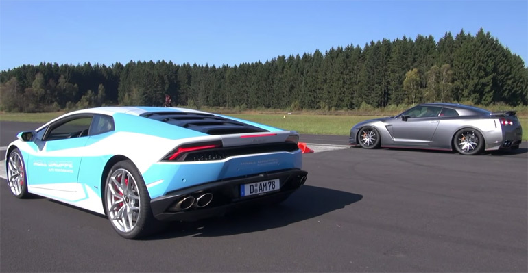 Lamborghini Huracan LP610-4 vs. Tuned Nissan GT-R Drag Race: Video |  Automotive Addicts