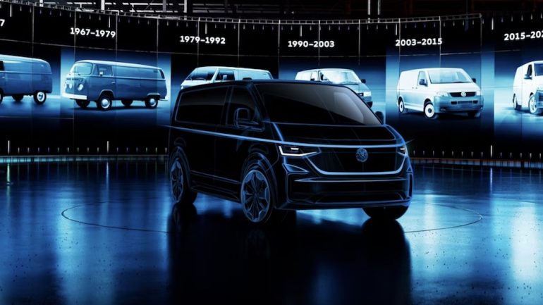 Volkswagen Teases Transporter Van with EV, Plug-In Hybrid, & Diesel Powertrains