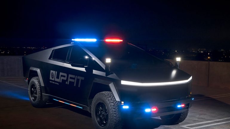 World’s First Tesla Cybertruck Police Vehicle Revealed by UP-FIT